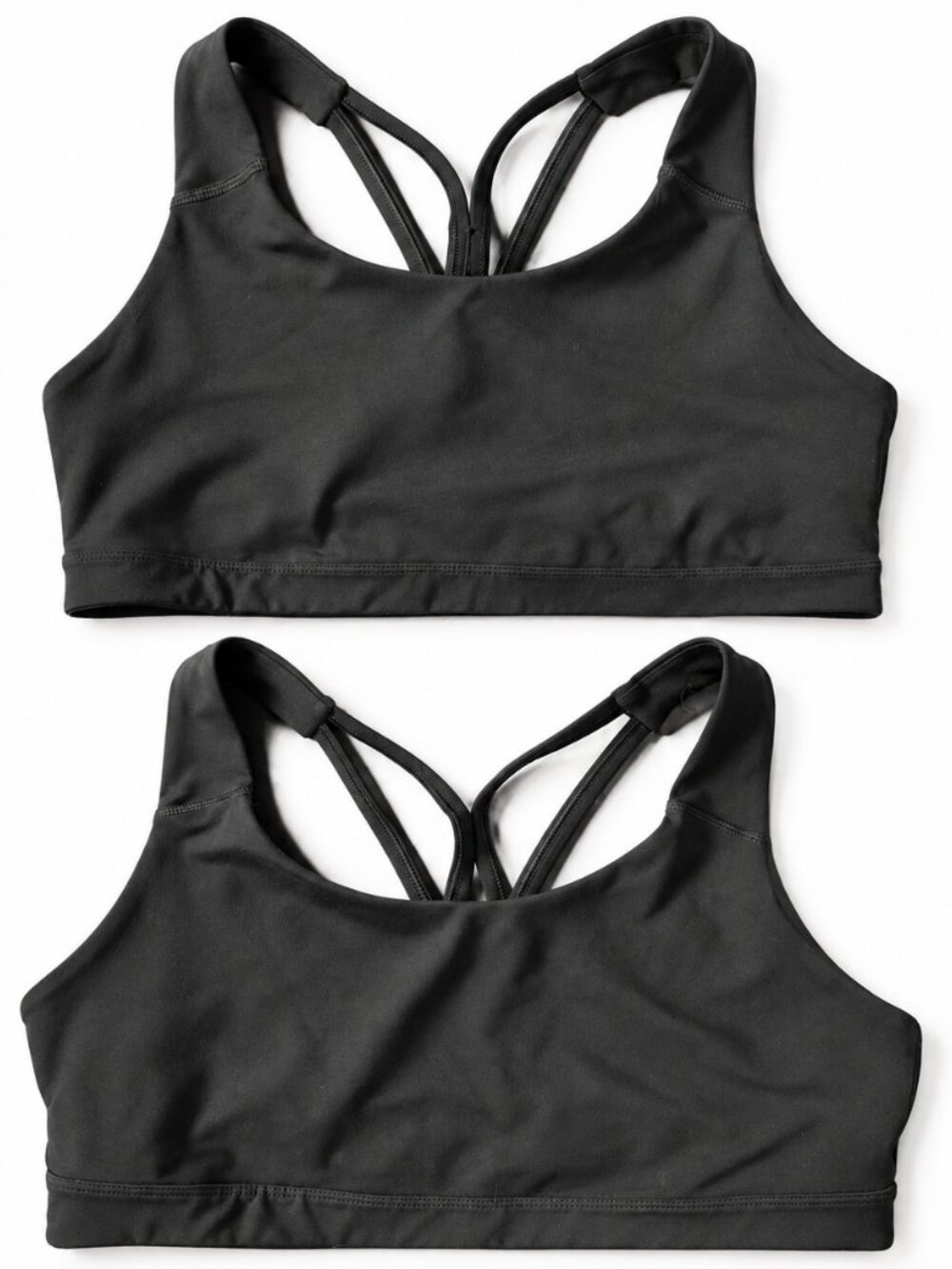 2 Old Navy Active Go-Dry Black Strappy Sports Bra Women’s XL